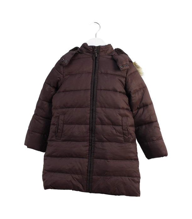 A Brown Puffer/Quilted Coats & Outerwear from Jacadi in size 5T for girl. (Front View)