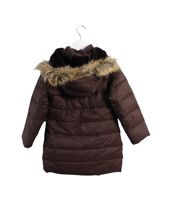 A Brown Puffer/Quilted Coats & Outerwear from Jacadi in size 5T for girl. (Back View)