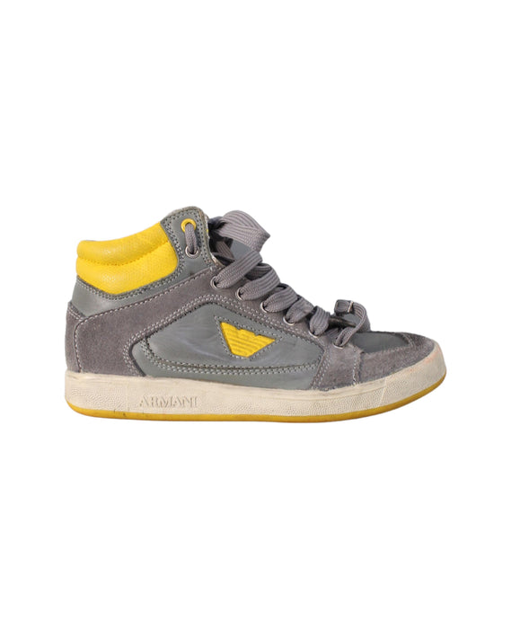 A Grey Sneakers from Armani in size 7Y for boy. (Back View)