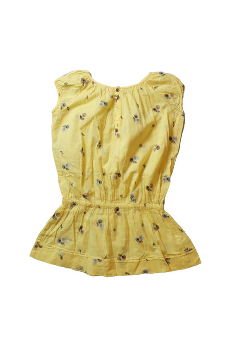 A Yellow Short Sleeve Dresses from Bonpoint in size 3T for girl. (Back View)