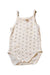 A Ivory Sleeveless Bodysuits from Quincy Mae in size 6-12M for girl. (Front View)