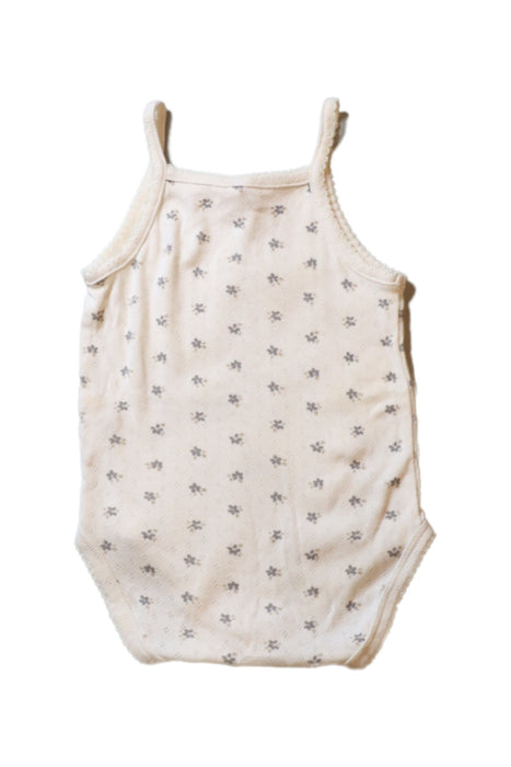 A Ivory Sleeveless Bodysuits from Quincy Mae in size 6-12M for girl. (Back View)