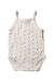A Ivory Sleeveless Bodysuits from Quincy Mae in size 6-12M for girl. (Back View)