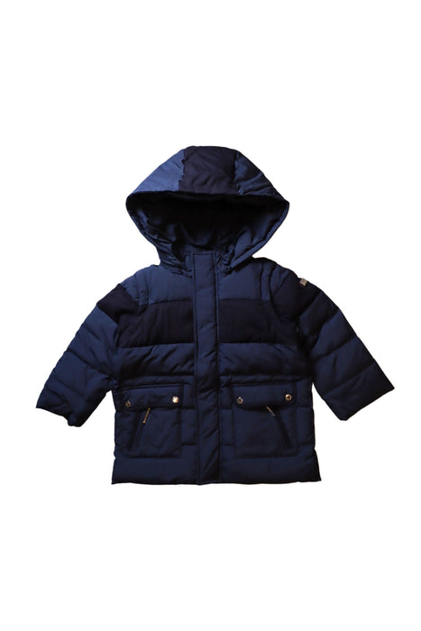 A Navy Puffer/Quilted Jackets from Nicholas & Bears in size 4T for boy. (Front View)