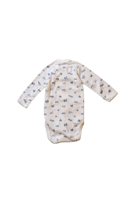 A White Long Sleeve Bodysuits from Petit Bateau in size 0-3M for boy. (Back View)