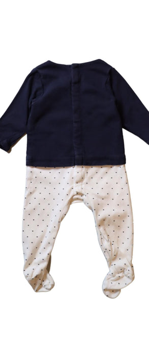 A Navy Onesies from Jacadi in size 3-6M for boy. (Back View)