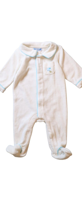 A White Onesies from Jacadi in size 0-3M for neutral. (Front View)