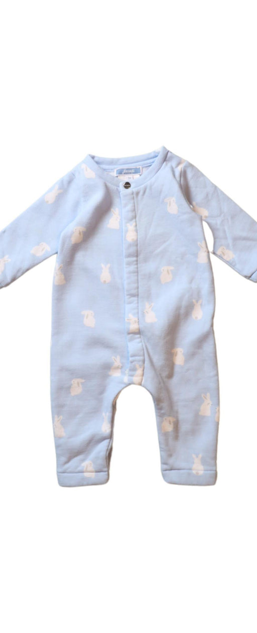 A Blue Long Sleeve Jumpsuits from Jacadi in size 0-3M for neutral. (Front View)