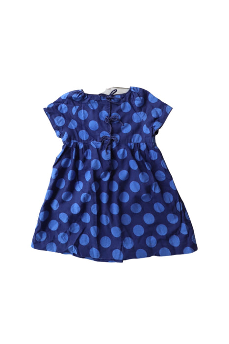 A Navy Short Sleeve Dresses from Jacadi in size 2T for girl. (Back View)