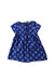 A Navy Short Sleeve Dresses from Jacadi in size 2T for girl. (Back View)