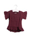 A Burgundy Short Sleeve Tops from Jamie Kay in size 6-12M for girl. (Front View)