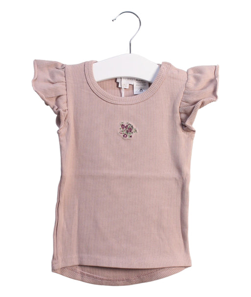 A Pink Short Sleeve Tops from Jamie Kay in size 6-12M for girl. (Front View)