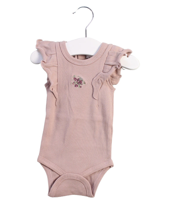 A Pink Sleeveless Bodysuits from Jamie Kay in size 0-3M for girl. (Front View)