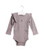 A Taupe Long Sleeve Bodysuits from Jamie Kay in size 6-12M for girl. (Front View)