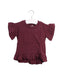 A Burgundy Short Sleeve Tops from Jamie Kay in size 6-12M for girl. (Front View)