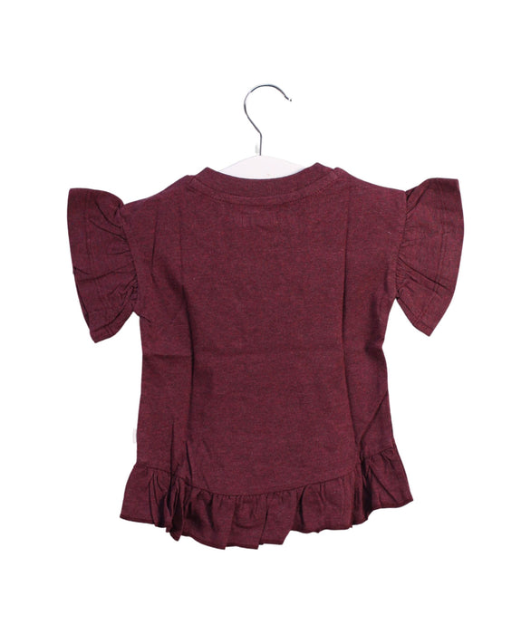 A Burgundy Short Sleeve Tops from Jamie Kay in size 6-12M for girl. (Back View)