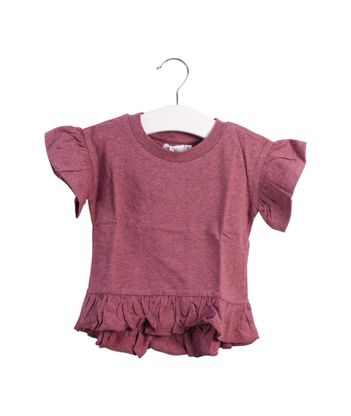 A Pink Short Sleeve Tops from Jamie Kay in size 6-12M for girl. (Front View)