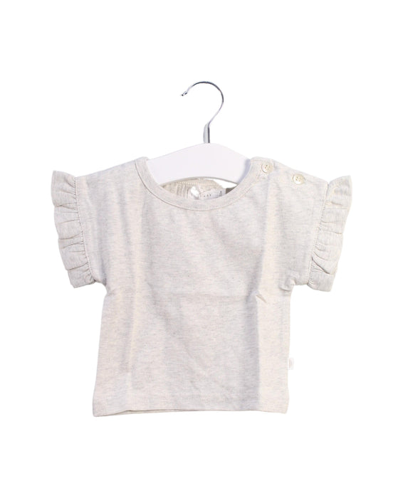 A White Short Sleeve Tops from Jamie Kay in size 6-12M for girl. (Front View)