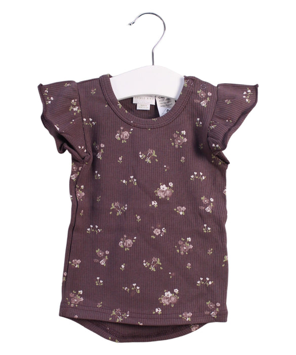 A Burgundy Short Sleeve Tops from Jamie Kay in size 6-12M for girl. (Front View)