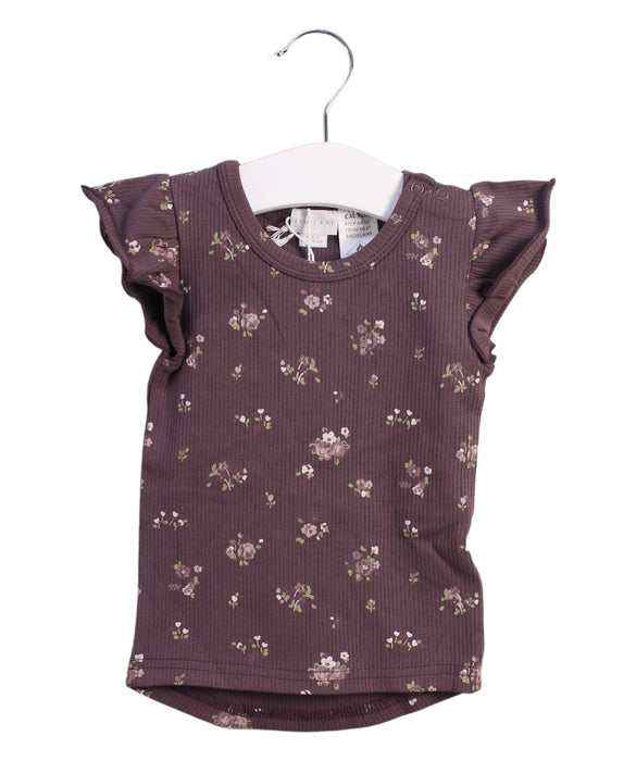 A Brown Short Sleeve Tops from Jamie Kay in size 6-12M for girl. (Front View)