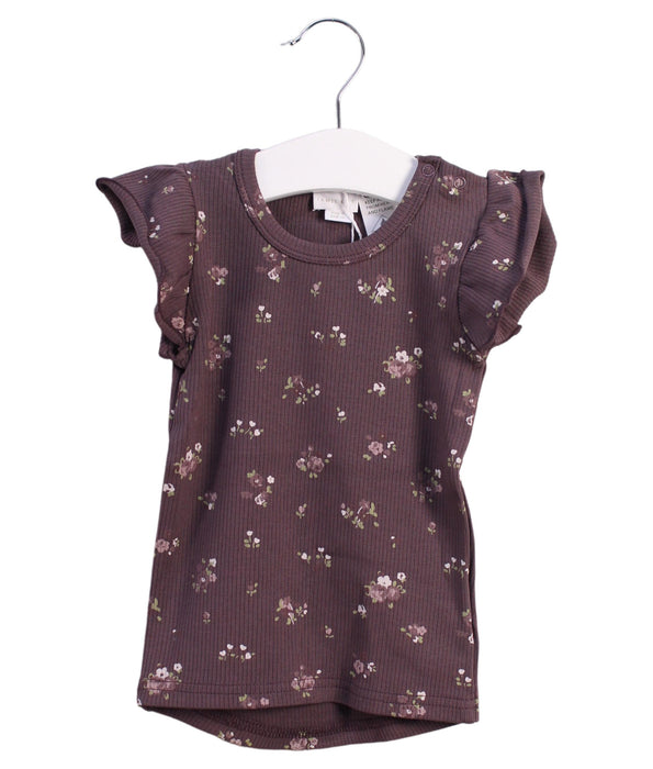 A Brown Short Sleeve Tops from Jamie Kay in size 6-12M for girl. (Front View)