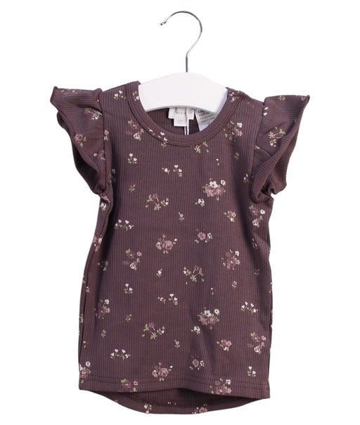 A Brown Short Sleeve Tops from Jamie Kay in size 6-12M for girl. (Front View)