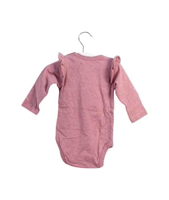 A Pink Long Sleeve Bodysuits from Jamie Kay in size 3-6M for girl. (Back View)