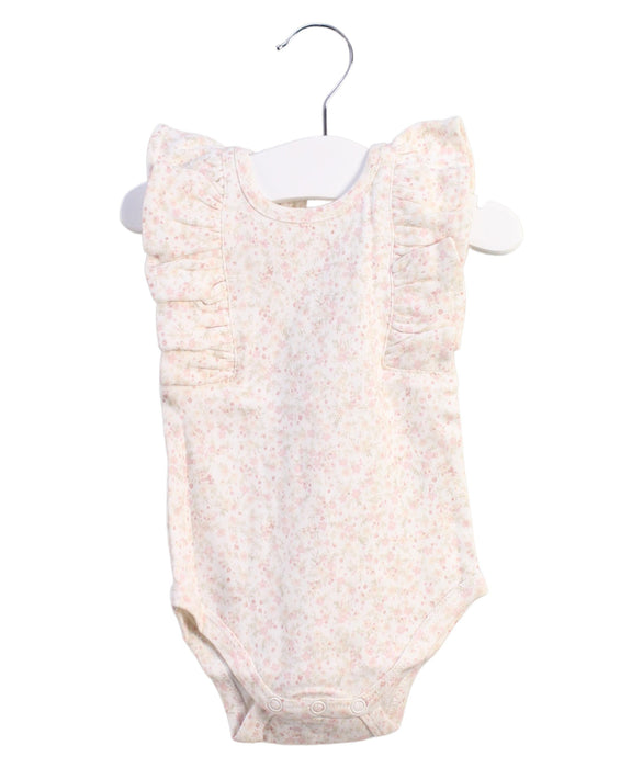 A White Sleeveless Bodysuits from Jamie Kay in size 3-6M for girl. (Front View)