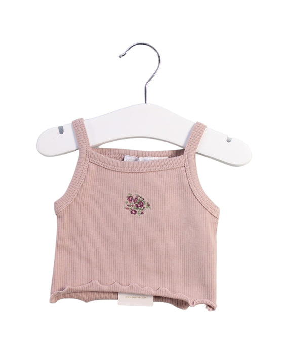 A Taupe Sleeveless Tops from Jamie Kay in size 6-12M for girl. (Front View)