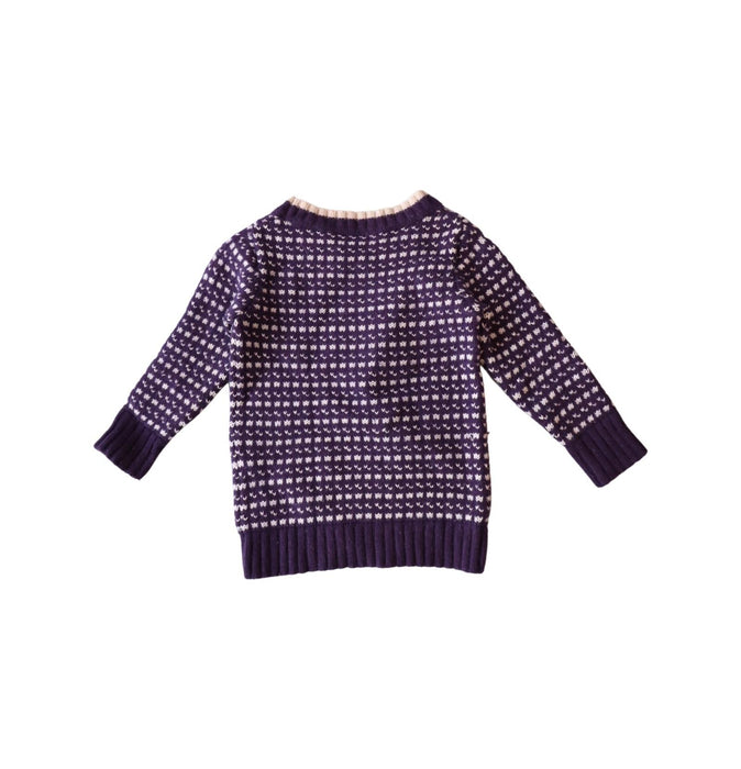 A Purple Knit Sweaters from Crewcuts in size 4T for girl. (Back View)