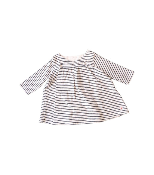 A Navy Long Sleeve Dresses from Petit Bateau in size 3-6M for girl. (Front View)