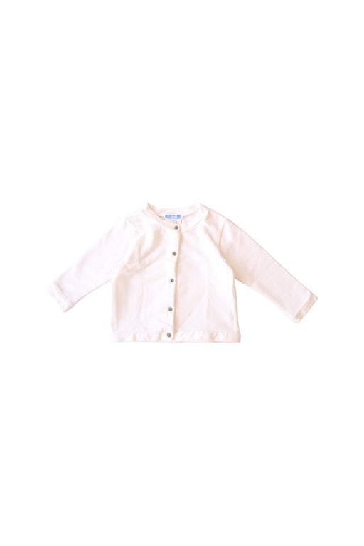 A White Cardigans from Jacadi in size 6-12M for girl. (Front View)