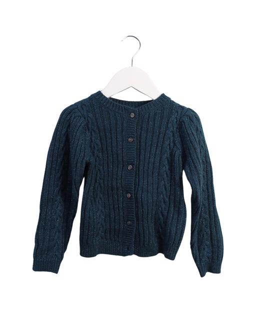 A Blue Cardigans from Velveteen in size 3T for girl. (Front View)