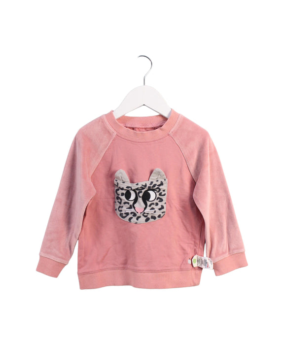 A Pink Crewneck Sweatshirts from The Bonnie Mob in size 4T for girl. (Front View)