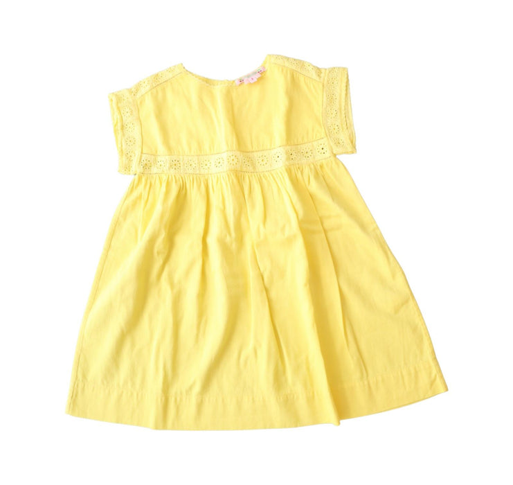 A Yellow Short Sleeve Dresses from Bonpoint in size 3T for girl. (Front View)