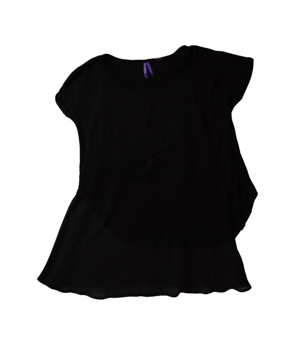 A Black Short Sleeve Tops from Seraphine in size M for maternity. (Front View)