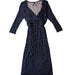 A Blue Long Sleeve Dresses from Seraphine in size S for maternity. (Front View)