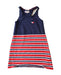 A Red Sleeveless Dresses from Tommy Hilfiger in size 4T for girl. (Front View)