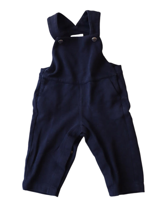 A Navy Long Overalls from Jacadi in size 6-12M for boy. (Front View)