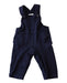 A Navy Long Overalls from Jacadi in size 6-12M for boy. (Front View)