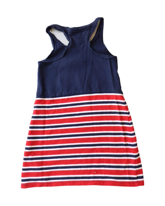 A Red Sleeveless Dresses from Tommy Hilfiger in size 4T for girl. (Back View)