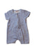 A Blue Short Sleeve Rompers from Seed in size 0-3M for boy. (Front View)