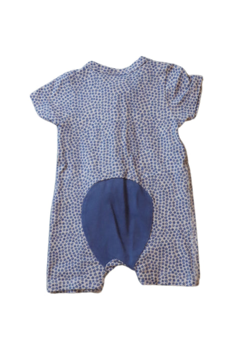 A Blue Short Sleeve Rompers from Seed in size 0-3M for boy. (Back View)