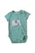 A Green Short Sleeve Bodysuits from Seed in size 0-3M for boy. (Front View)