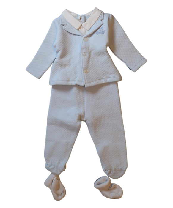 A Blue Pants Sets from Chicco in size 3-6M for boy. (Front View)