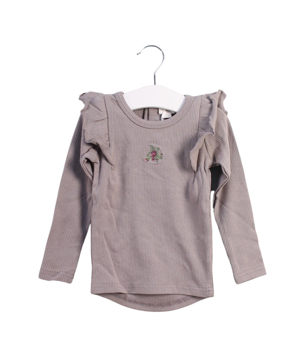 A Taupe Long Sleeve Tops from Jamie Kay in size 6-12M for girl. (Front View)