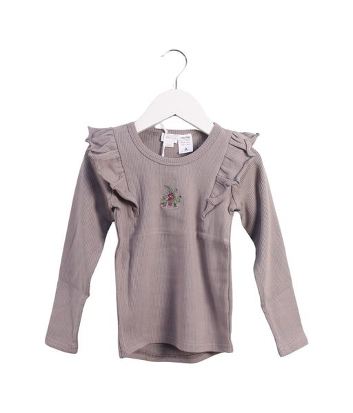 A Taupe Long Sleeve Tops from Jamie Kay in size 4T for girl. (Front View)