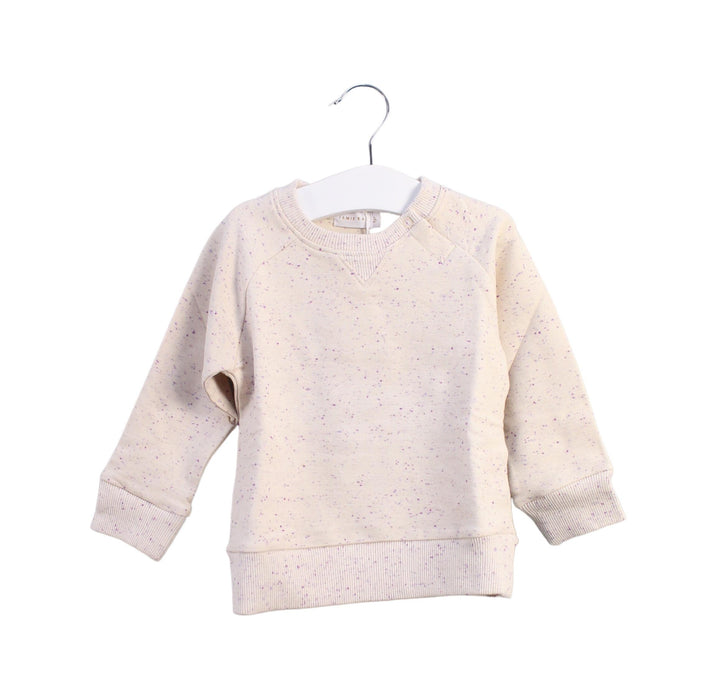 A White Crewneck Sweatshirts from Jamie Kay in size 6-12M for girl. (Front View)