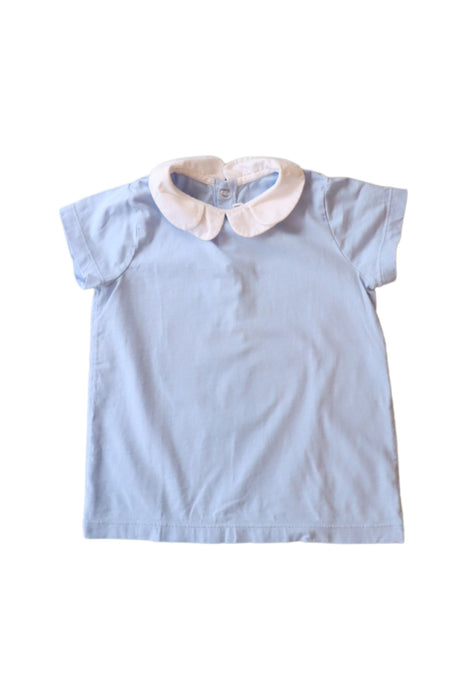 A Blue Short Sleeve Tops from Jacadi in size 4T for girl. (Front View)