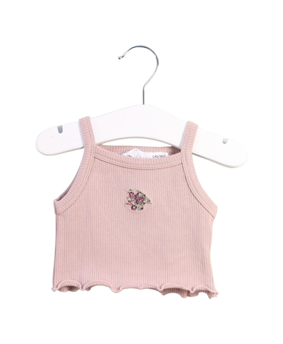 A Pink Sleeveless Tops from Jamie Kay in size 3-6M for girl. (Front View)